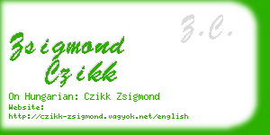 zsigmond czikk business card